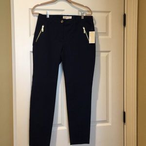 Michael Kors slim leg cotton ankle pants